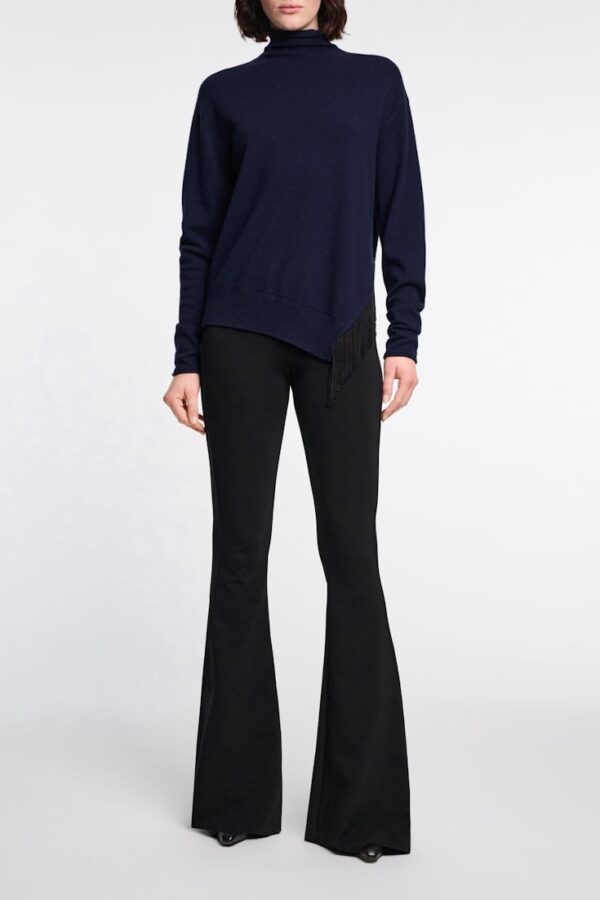 Dorothee Schumacher Fringe Statement Pullover Navy – Bild 3